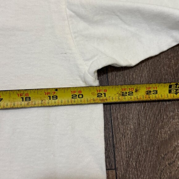 VTG St. Pete Beach Florida Shirt Mens Large White Single Stitch Shark Gildan 90s - Picture 10 of 10